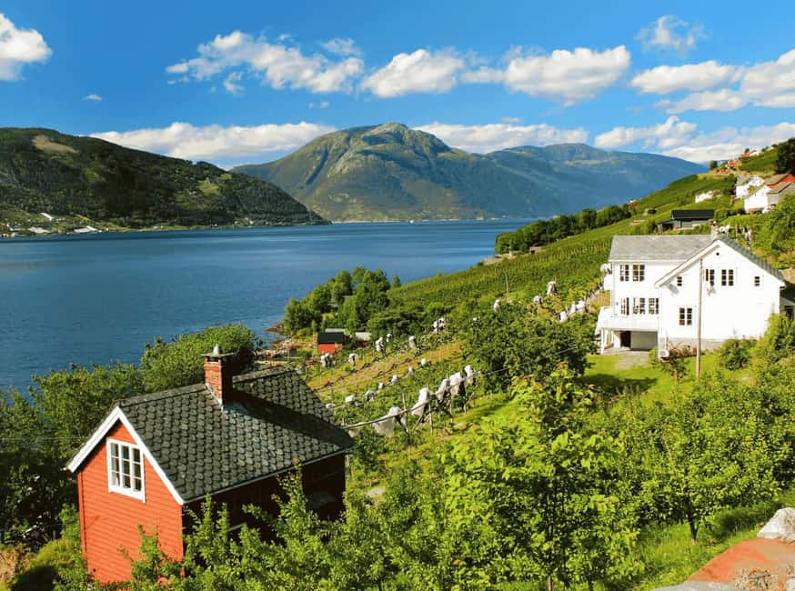 Guided tour: Hardangerfjord, Waterfalls and Ferry crossing - Ferry crossing across Hardangerfjord: Kvandal to Utne