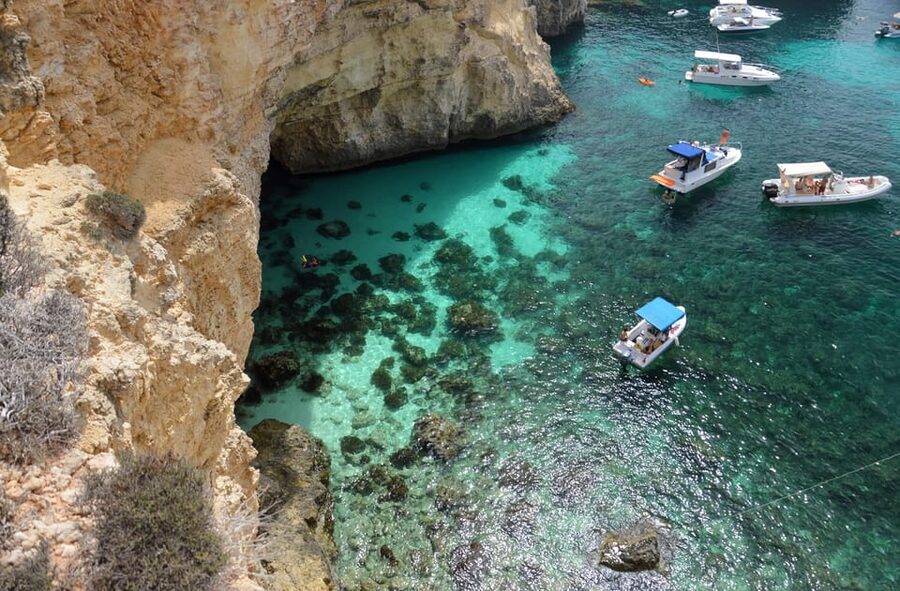 Malta: Roundtrip Ferry to Comino Blue Lagoon w/Gozo Option - The Comino Sea Caves Stretch: Short ride, strong payoff
