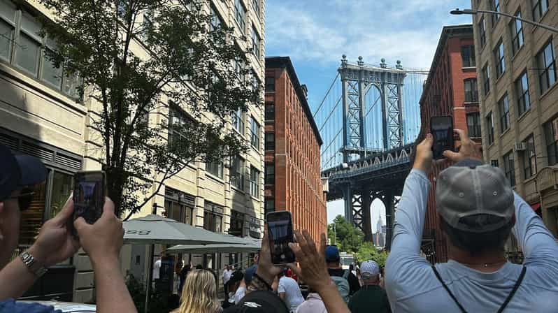 NYC Views from Brooklyn Bridge & DUMBO with Ferry Tickets - The Manhattan Bridge view from Washington Street