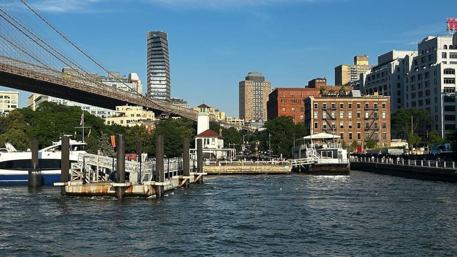 NYC Views from Brooklyn Bridge & DUMBO with Ferry Tickets - East River Ferry back to Manhattan: Pier 11 skyline payoff