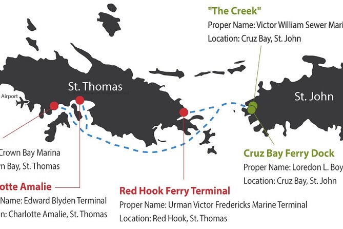 Paradise Taxi & Tours USVI- St. Thomas - Airport Transfer to Red Hook Ferry - Arriving at Red Hook Ferry Terminal: timing and how to use it