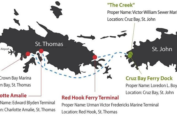 Paradise Taxi & Tours USVI- St. Thomas - Airport Transfer to Red Hook Ferry - Price and value: $160 per group, plus ferry ticket add-ons