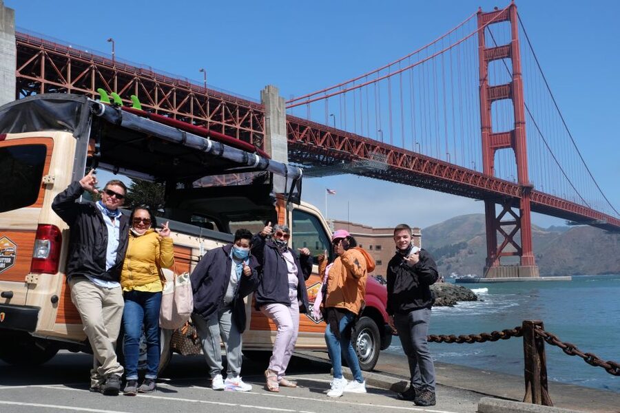 San Francisco: City Highlights Tour with Alcatraz Ferry - Embarcadero and the Golden Gate Bridge photo stop