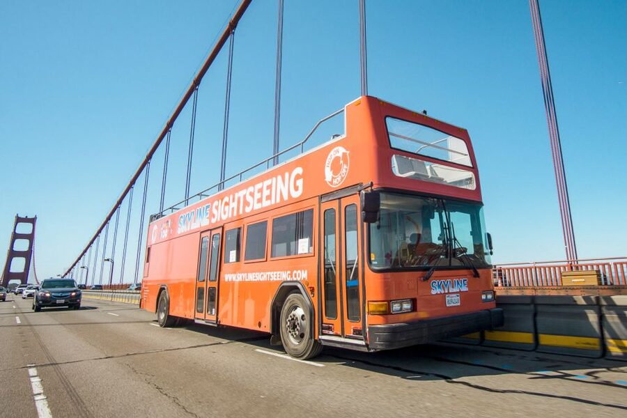 San Francisco: Hop-On Hop-Off Bus with Ferry & Alcatraz Tour - Golden Gate Bridge on an open-top bus (and why North Vista Point matters)