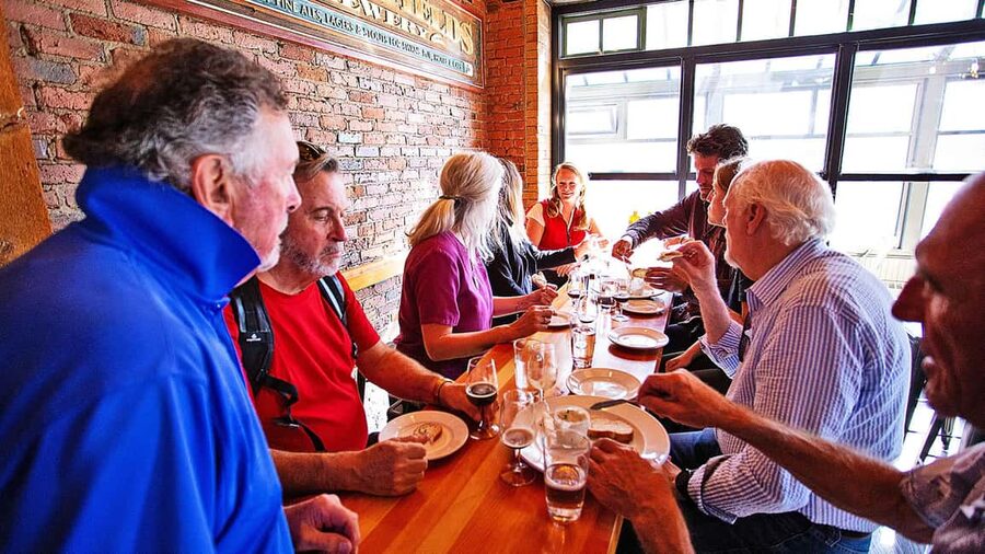 Victoria Bites and Sights Tour with Food, Drinks and Ferry - Market Square and a modern hidden brewery patio tasting